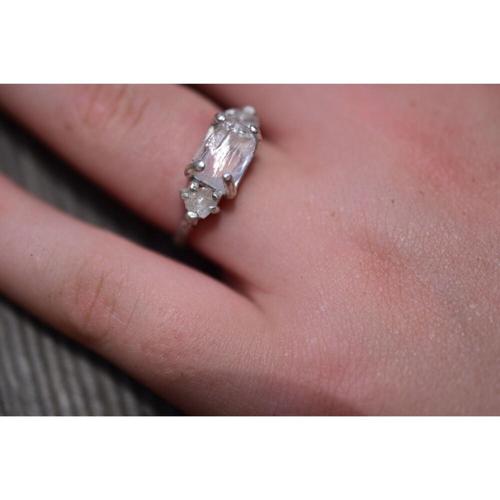Alternative Engagement Ring Raw rustic Boho Promise Ring dainty unique simple mi